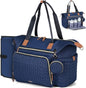 Lekeinchi Baby Diaper Bag, Multifunctional Travel Diaper Bag Tote with Changing Pad and Pacifier Case for Mom