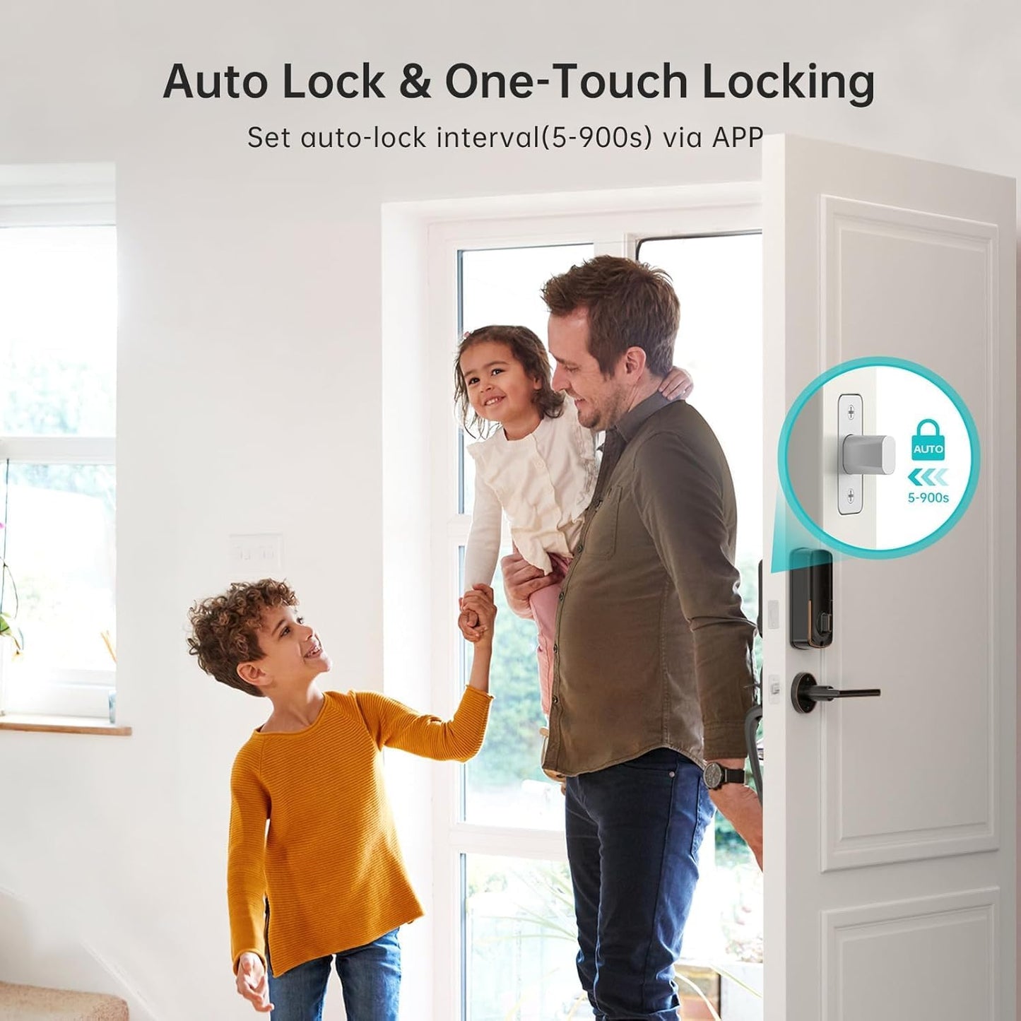 Hornbill Smart WiFi Front Door Lock: Keyless Entry Fingerprint Deadbolt - Alexa Bluetooth Electronic Keypad Door Locks for House Apartment Auto Lock Smart Life APP Remote Control - Black