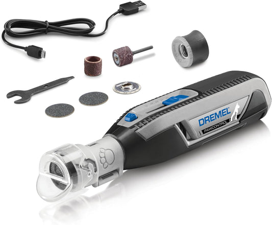 Dremel PawControl Dog Nail Grinder and Trimmer- Safe & Humane Pet Grooming Tool Kit- Cordless & Rechargeable Claw Grooming Kit for Dogs, Cats, and Small Animals 7760-PGK