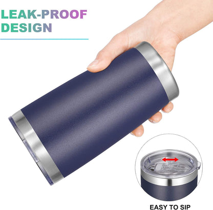 VEGOND 20oz Tumbler with Lid and Straw Stainless Steel Tumbler Cup Bulk Vacuum Insulated Double Wall Travel Coffee Mug Powder Coated Coffee Cup (Bluish Violet 6 Pack)