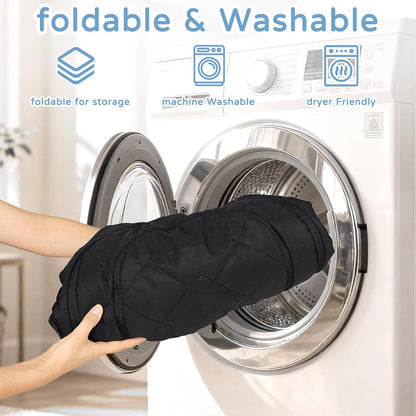 Winter Car Seat Cover for Baby Girl & Boy – Waterproof Infant Car Seat Canopy with Breathable Mesh, Thick Warm Fleece, Weather-Resistant Baby Winter Essential for Stroller & Carrier, Universal Fit, Black