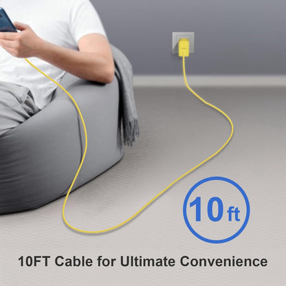 45W Super Fast Charger Type C, 2-Pack 45W USB C Charging Block with 10ft USB C to Type C Cables for Samsung Galaxy S25 S24+/UltraS23/S22/S21/S20/Note10/20 iPhone 16/15 Pro,Pro Max