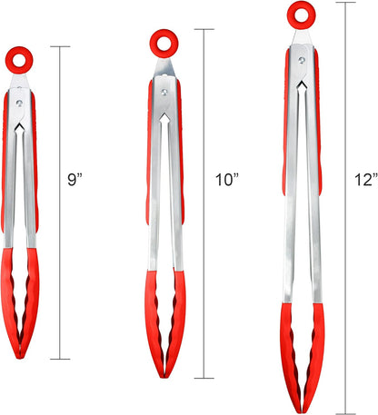 Purilite Select Silicone &amp; Stainless Steel Kitchen Tongs
