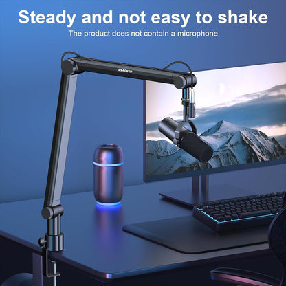 Microphone Arm,Aokeo AK-35 Microphone Desk Stand-Microphone Suspension Boom Scissor Arm Stand For Blue Yeti,Blue Snowball iCE,QuadCast,Elgato