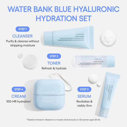 LANEIGE Water Bank Blue Hyaluronic Cream Moisturizer: Hydrating Korean Face Cream with Squalane & Ceramide for Skin Barrier Support, Dermatologist-Tested