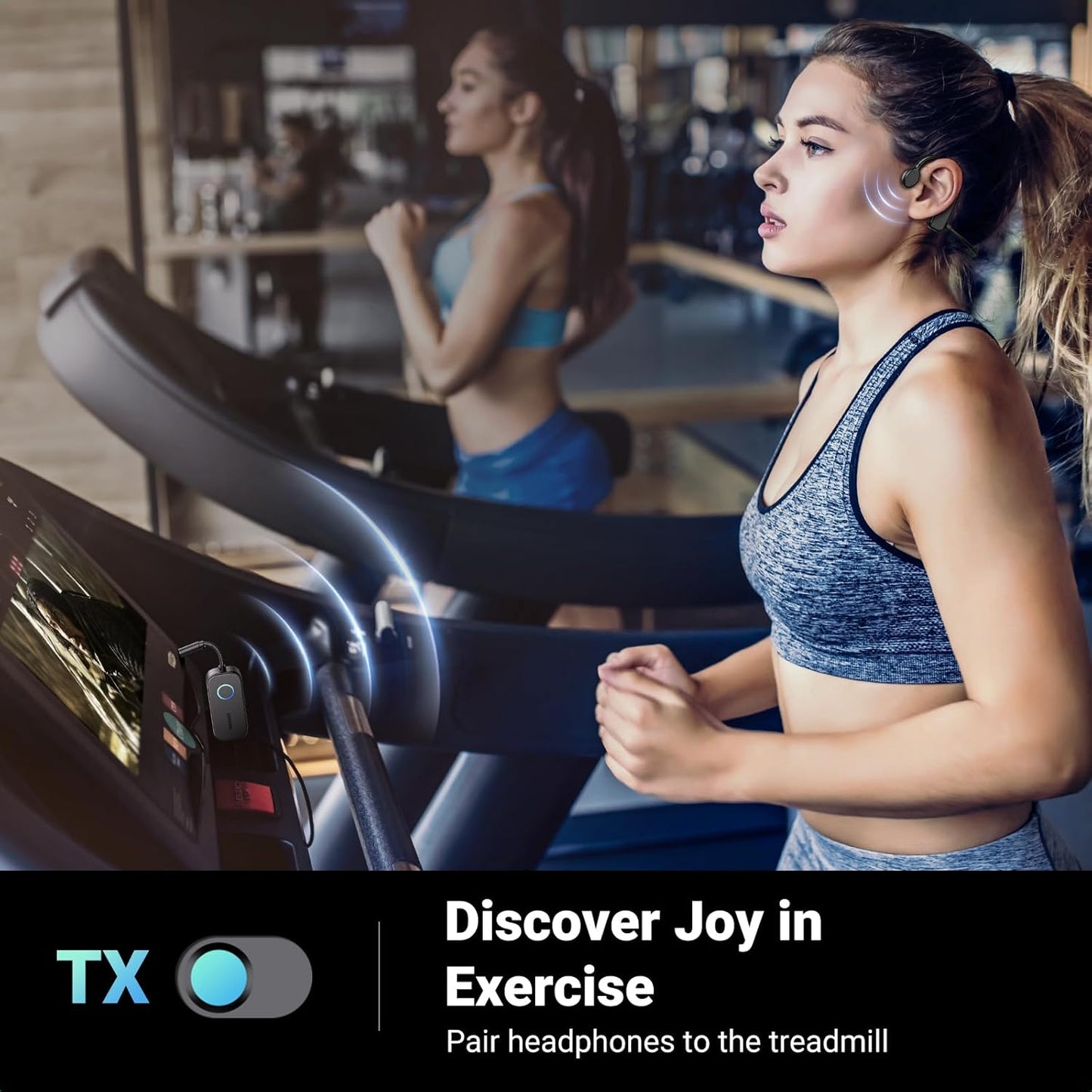 UGREEN Bluetooth 5.2 Transmitter and Receiver for Car TV Airplane, 2 in 1 Wireless 3.5mm Bluetooth Aux Adapter, 2 Devices Paired, Compatible with Home Stereo Headphones and More