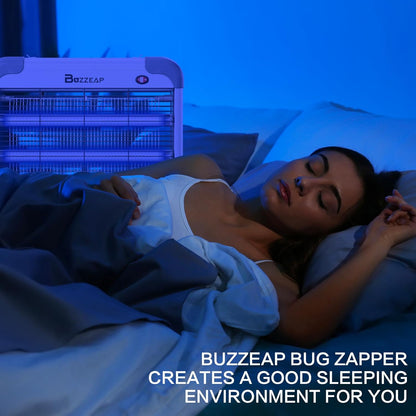 Buzzeap Electronic Indoor Mosquito Killer, Indoor Insect Killer, Fly Killer, Bug Zapper, 2800V Powerful Electric Mosquito Killer - 2 Pieces Extra Replacement Bulbs, Durable Fly Trap