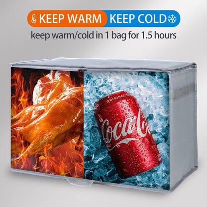 Purilite Select™ Insulated Food Delivery Bag – Extra Large Thermal Carrier for Hot &amp; Cold Food Transport