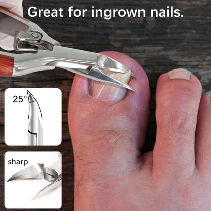 Podiatrist Toenail Clippers for Thick Nails, Moosec Pedicure Clippers Toenail Cutters, Professional Thick & Ingrown Toe Nail Clippers for Men, Women, Seniors