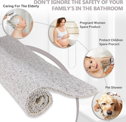 Loofah Mats for Shower, Non Slip | Quick Drying | Soft on Your Feet | Soft Textured Shower Mat Bath Mat Bathtub Mat Massage Mat Loofah Mat for Bathroom,Shower Tub or Wet Areas