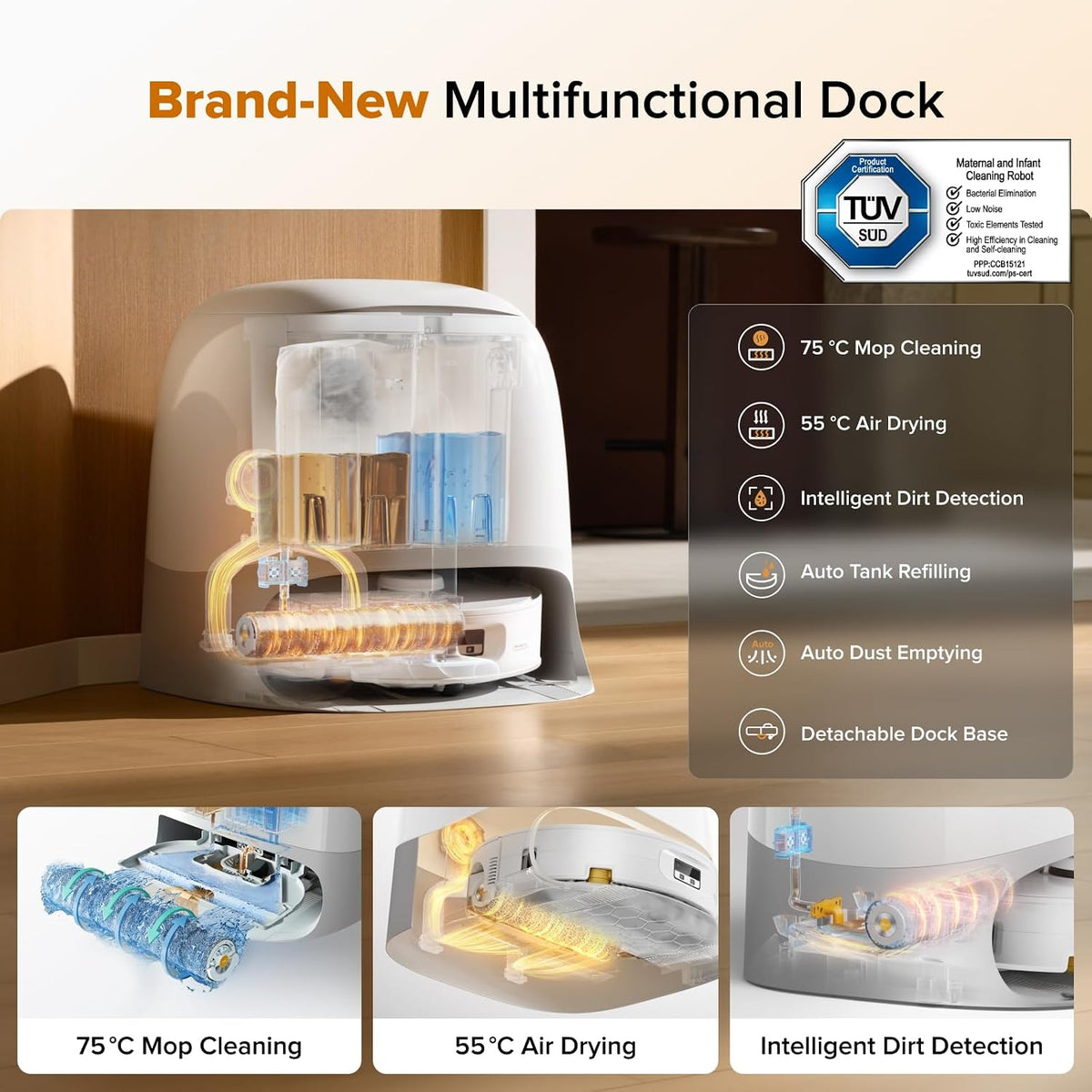 roborock Qrevo Curv 2 Flow SpiraFlow Robot Vacuums and Mop 20,000Pa Suction