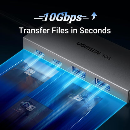UGREEN USB C Hub 10Gbps, 4 Ports USB C 3.2 Gen 2 Hub USB C Splitter with 4 USB C 3.2 Ports, Type C 3.2 hub Expander, Compatible with MacBook, Chromebook, iOS, Android