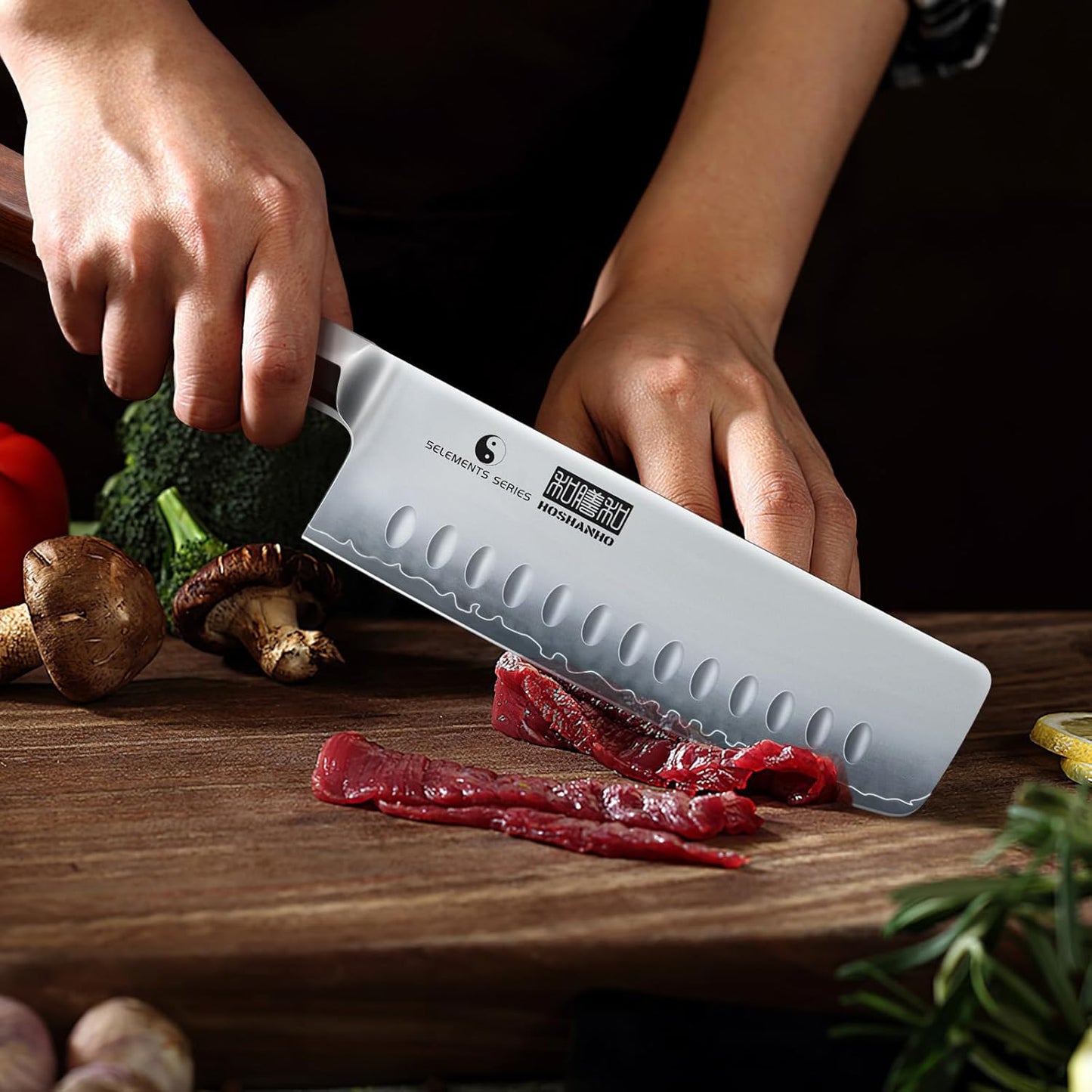 HOSHANHO Fillet Knife 7 Inch, Professional Japanese Super Steel Boning Knife for Meat Chicken Cutting, Japanese Fish Fillet Knife with Ergonomic Red Sandal Wooden Handle