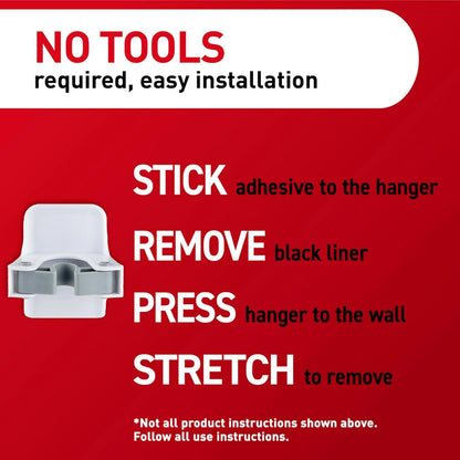 Command Broom and Mop Grippers Wall Hook, Damage Free Hanging Wall Mount Broom and Mop Holder, No Tools Household Cleaning Organizer for Living Spaces, 6 Hangers and 16 Command Strips