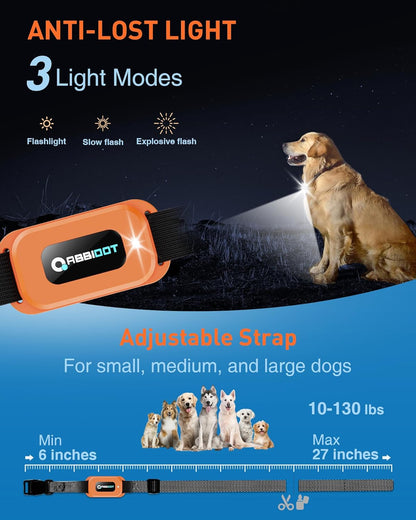 ABBIDOT Shock Collar - 4500ft Dog Training Collar, 178 Levels Dog Shock Collar, E-clicker, Waterproof Remote & Collar, Night Light E Collar for Small Medium Large Dogs (Black, 1 Collar)