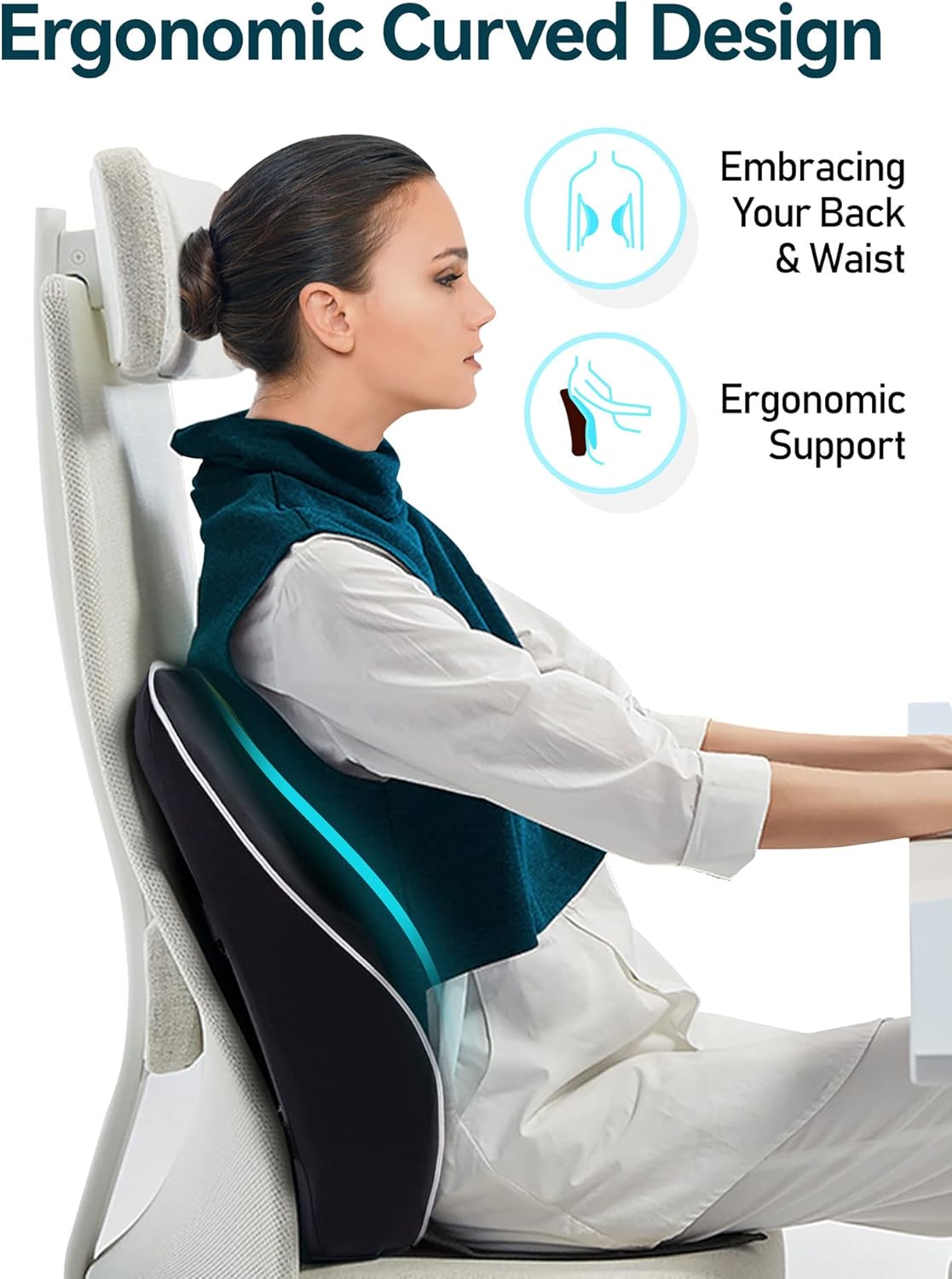 Purilite Select Ergonomic Lumbar Support Cushion