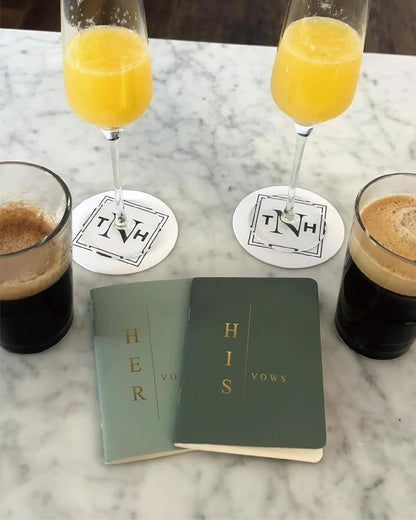 GroomBrideGifts Wedding Vow Book for His and Hers, Soft Touch, Perfectly Sized Bride and Groom Vow Books, Wedding Essentials, Wedding Registry Ideas, His and Hers Gifts