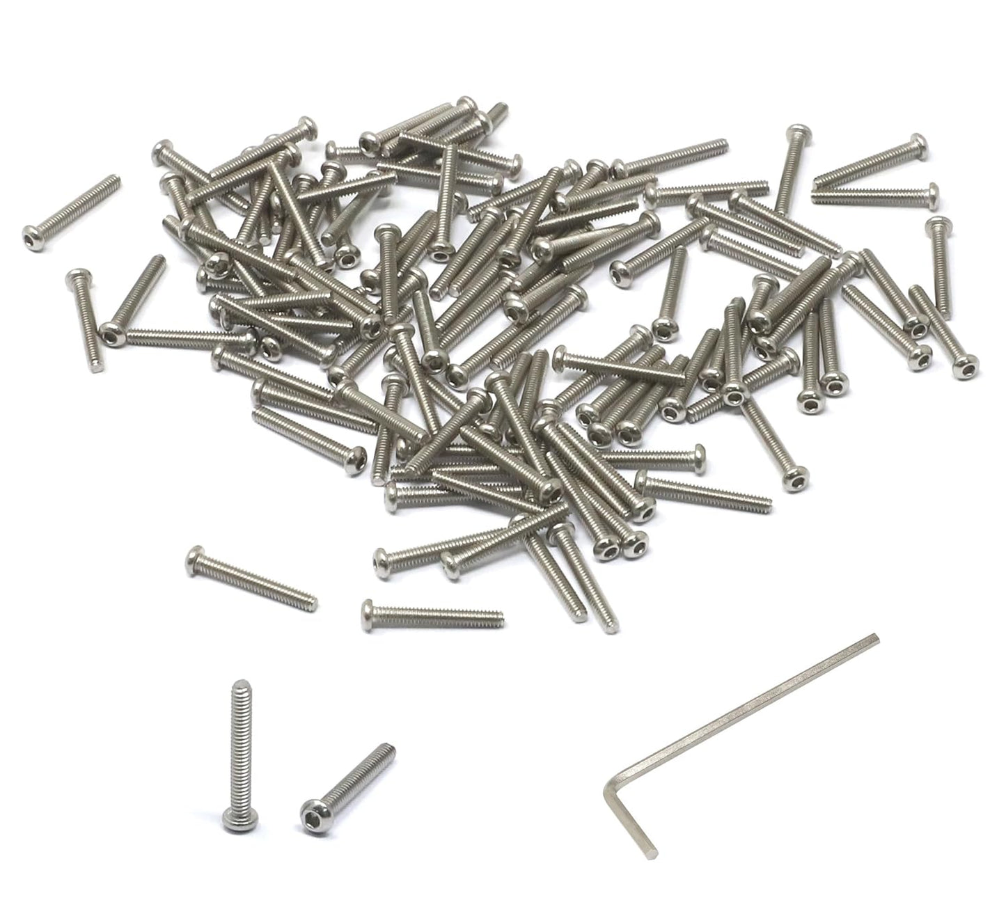 iexcell 50 Pcs M6 x 20mm Thread Pitch 1 mm Stainless Steel 304 Hex Socket Button Head Cap Screws Bolts Kit