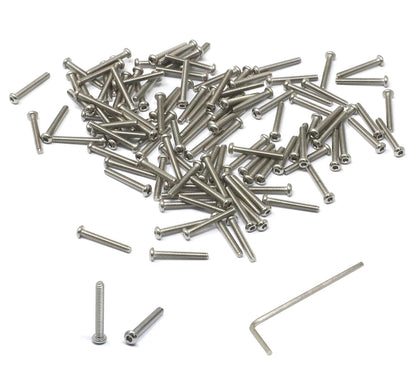iexcell 50 Pcs M6 x 20mm Thread Pitch 1 mm Stainless Steel 304 Hex Socket Button Head Cap Screws Bolts Kit