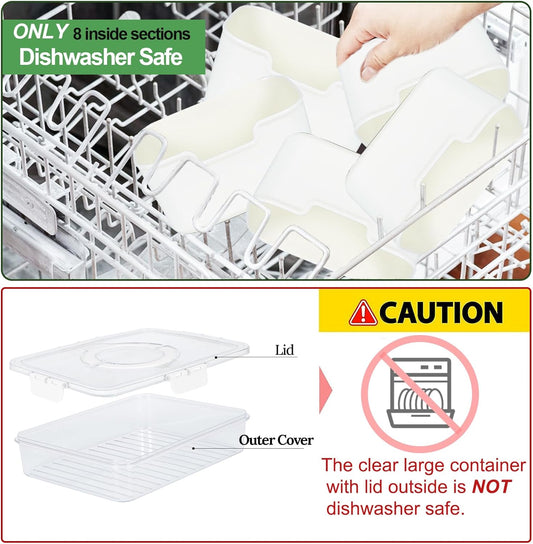 Purilite Select Clear Compartmentalized Snack Box