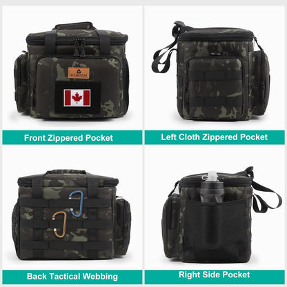 HSHRISH Tactical Large Lunch Bag for Men,Leakproof Insulated Lunch Box, Durable Soft Cooler Bag with Shoulder Strap Lunch Pail for Work Shifts Outdoor