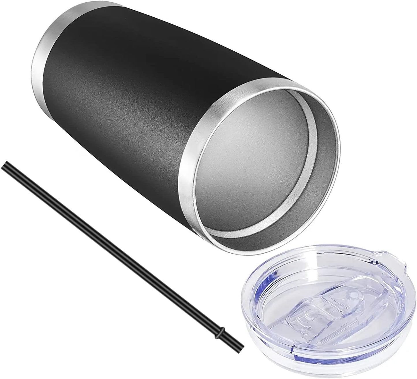 VEGOND 20oz Tumbler with Lid and Straw Stainless Steel Tumbler Cup Bulk Vacuum Insulated Double Wall Travel Coffee Mug Powder Coated Coffee Cup (Bluish Violet 6 Pack)