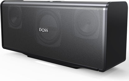 DOSS SoundBox Ultra Bluetooth Speaker with 2.1 Sound Channel Audio, 80W Superior Sound with Deep Bass, Two DSP Technologies, 18H Playtime, BT 5.3, Wireless for Home, Office, Bedroom-Gold
