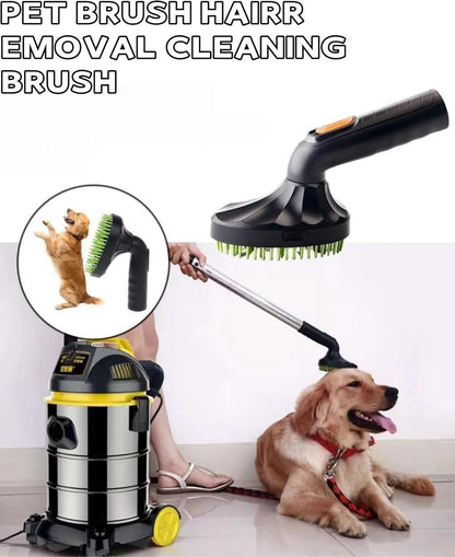 XWHLXY Shedding Brush Vacuum Attachment Kit - Pet Grooming Vacuum Cleaner Tool | Pet Massage Tool | 1m Hose | 32/35mm Adapter, for Most Vacuums(4pcs Set)