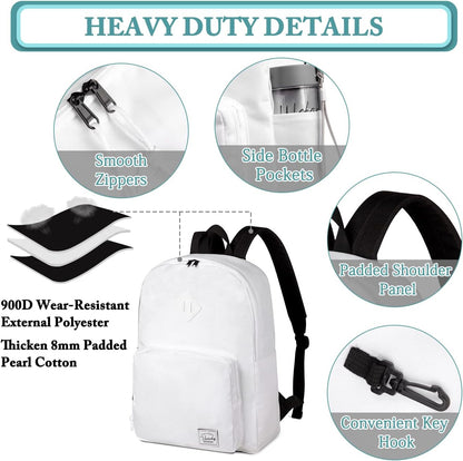 VASCHY Lightweight School Backpack for Women with Sleeve for 14" Laptop