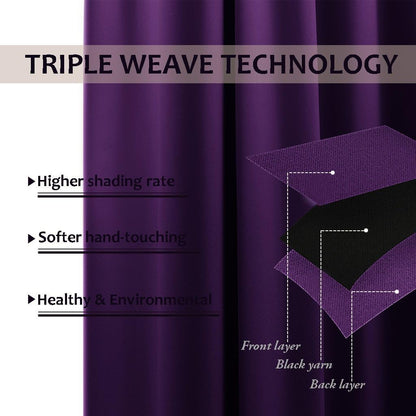 NICETOWN Blackout Curtains 2 Panels for Bedroom- Thermal Insulated Grommet Blackout Curtains 63 Inches Long for Living Room/Kitchen Rideaux occultants (2 Panels, W42 x L63 -Inch,Grey)