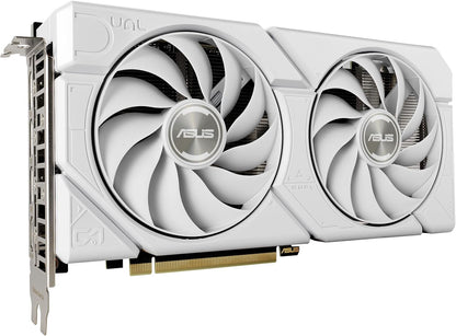 ASUS Dual GeForce RTX 4060 EVO White OC Edition 8GB GDDR6 (PCIe 4.0, 8GB GDDR6, DLSS 3, HDMI 2.1a, DisplayPort 1.4a, Axial-tech Fan Design, 0dB Technology, Dual BIOS, Auto-Extreme Tech)