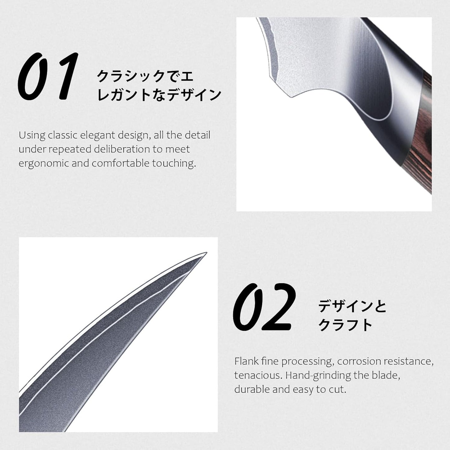 HOSHANHO Fillet Knife 7 Inch, Super Sharp Boning Knife in High Carbon Stainless Steel, Professional Japanese Fish Knife for Meat Poultry Cutting