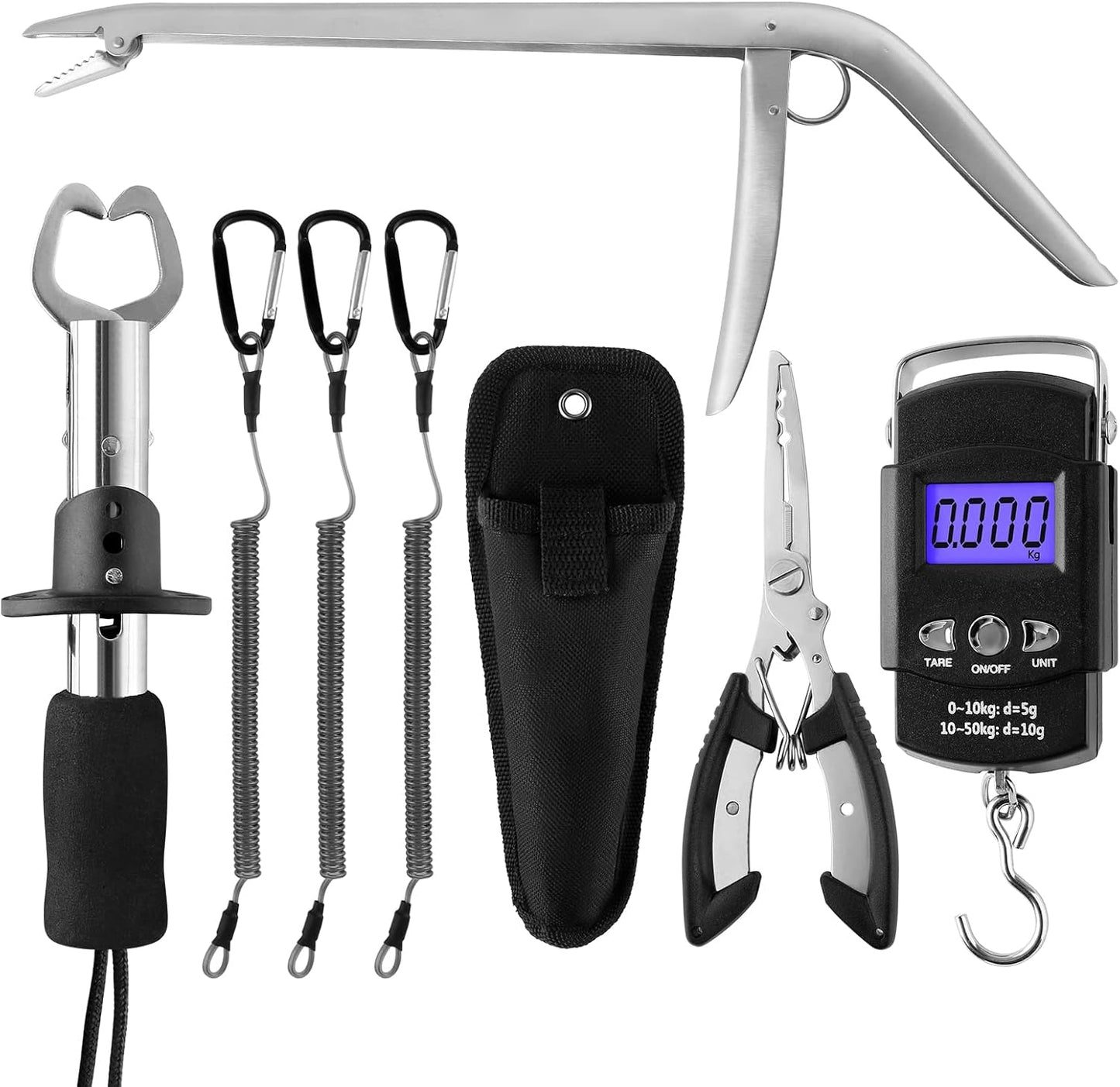 Fishing Tool Kit Fishing Pliers, Fish Lip Gripper, Handheld Digital Fishing Scale, Fishing Hook Remover, Ice Fly Fish Pliers, Fishing Accessories Fishing Gear Fishermen Gift
