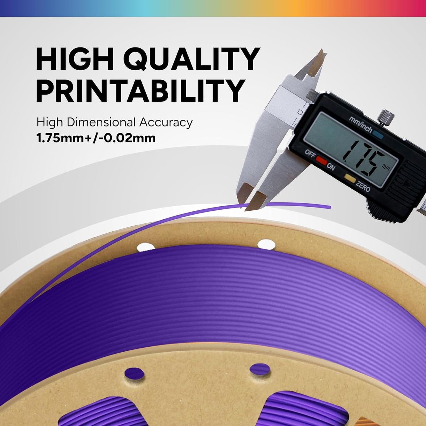 OVERTURE PLA Filament 1.75mm PLA 3D Printer Filament, 1kg Cardboard Spool (2.2lbs), Dimensional Accuracy +/- 0.02mm, Fit Most FDM Printer (Black 1-Pack)