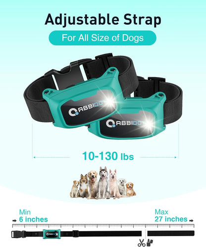 ABBIDOT Shock Collar 2 Dogs - 3300ft Dog Training Collar with Remote, 151 Levels Electric Collar, Safety Lock, Waterproof Rechargeable E Collar for Small Medium Large Dogs (Deep Black, 2 Collars)