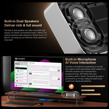 Beelink SER8 Mini PC AMD Ryzen 7 8745HS, 24GB DDR5-5600MHz 1TB PCIe4.0 SSD, AMD Radeon 780M Graphics 12core 2600MHz Gaming PC, USB4.0/ Triple Display/ WiFi6/ BT5.2/2.5Gbps LAN Mini Computer/W-11 Pro