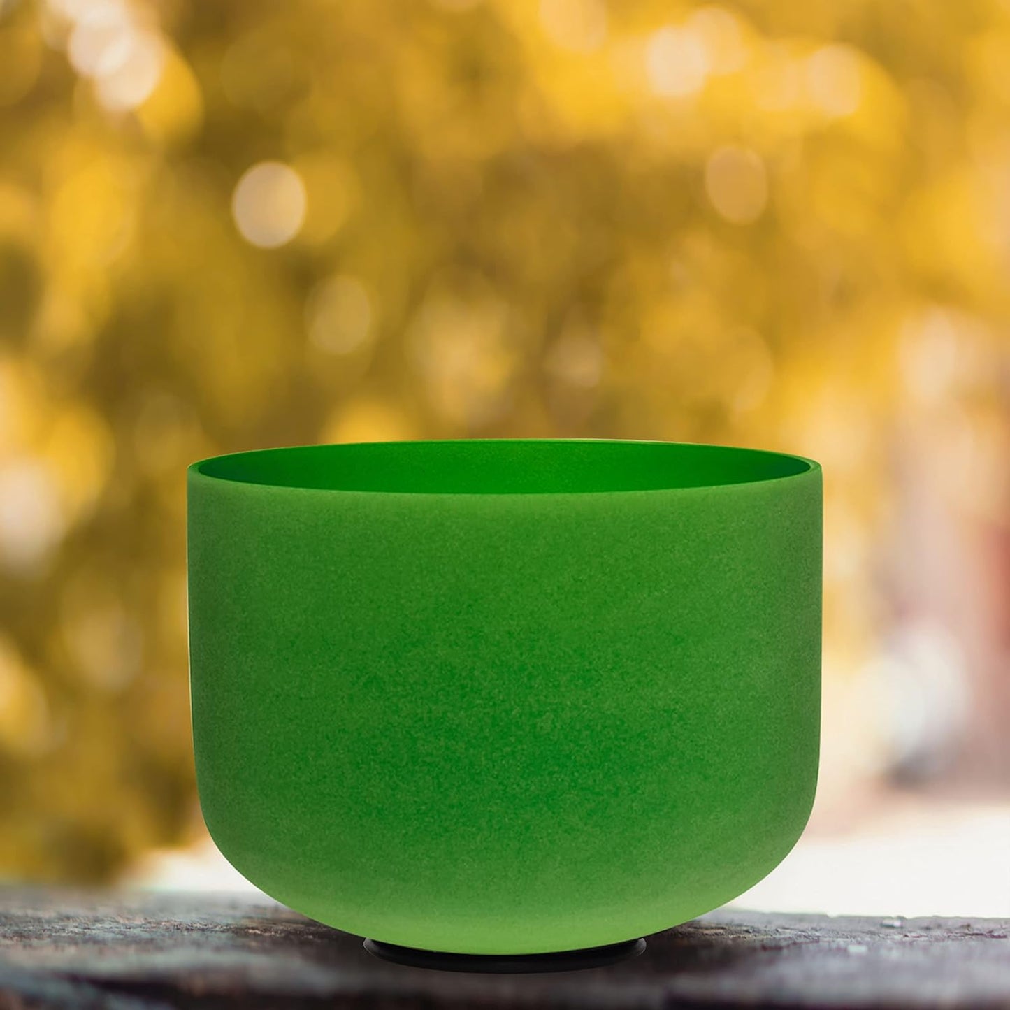 TOPFUND F Note Crystal Singing Bowl Heart Chakra 8 inch with Heavy Duty Carrying Case and Suede Striker