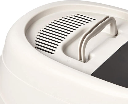 No-Mess Hooded Enclosed Cat Litter Box, Large, Multicolor, 24 in x 18 in x 17 in
