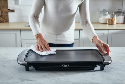 Oster DiamondForce Nonstick Electric Griddle, Breakfast & Pancake Griddle w/Warming Tray, Easy Food Release & Superior Nonstick Performance, 10 x 20 inch