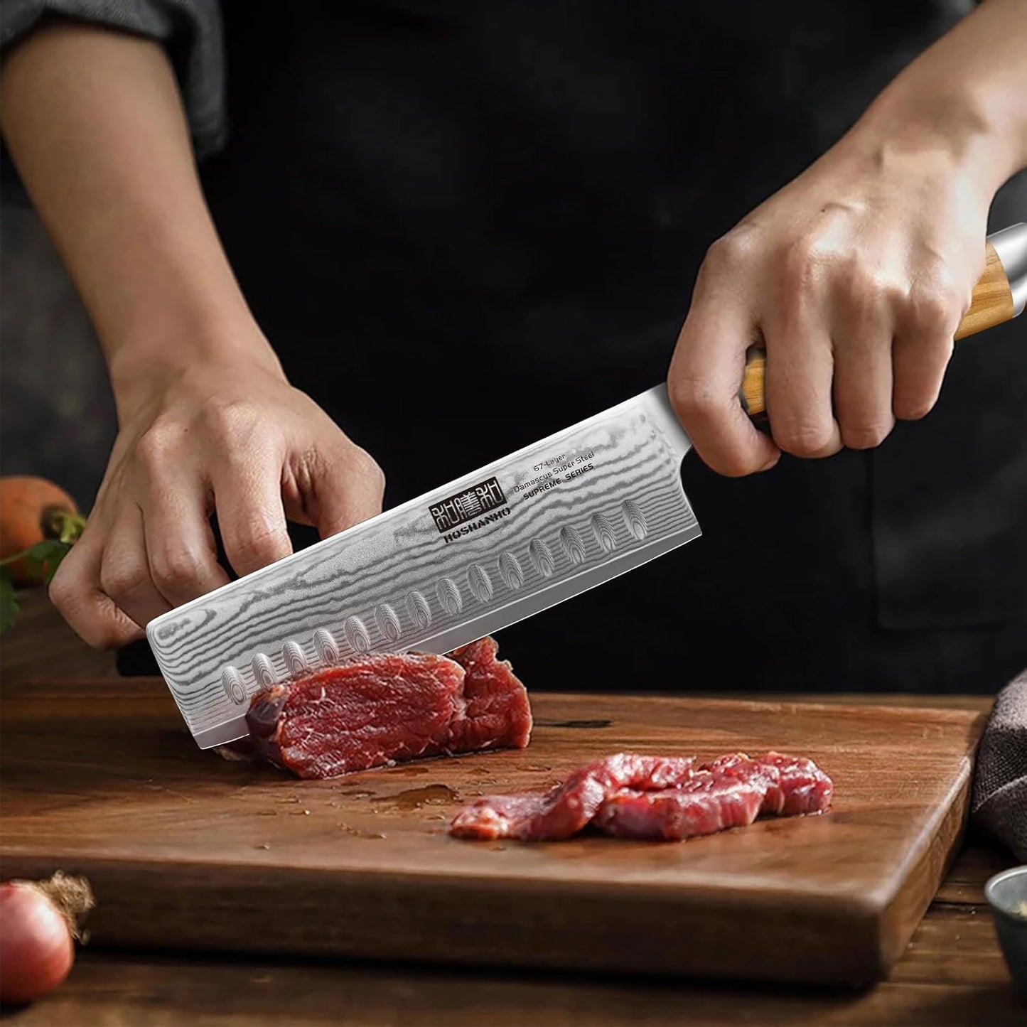 HOSHANHO Damascus Fillet Knife 7 Inch, Professional VG-10 Super Steel Boning Knife, Ultra Sharp Fish Knife with Ergonomic Handle