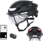 Lumos Ultra E-Bike Smart Helmet | NTA 8667 Certified | Front & Rear LED Lights | Retractable Face Shield | App Controlled | EBike, Scooter, Cycling, Bicycle | Adults, Men Women