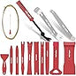 Wetado Trim Removal Tool, Car Upholstery Repair Kit, Car Door Audio Panel Trim Removal Set, Fastener Terminal Remover Tool Set Clips Pry Kit Auto Clip Pliers (8PCS Red)