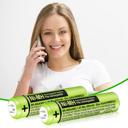 8 Pack BK-40AAABU Ni-MH AAA Rechargeable Battery for Panasonic,1.2v 400mah Rechargeable AAA Batteries Panasonic Cordless Phones, Electronics,Remote Controls