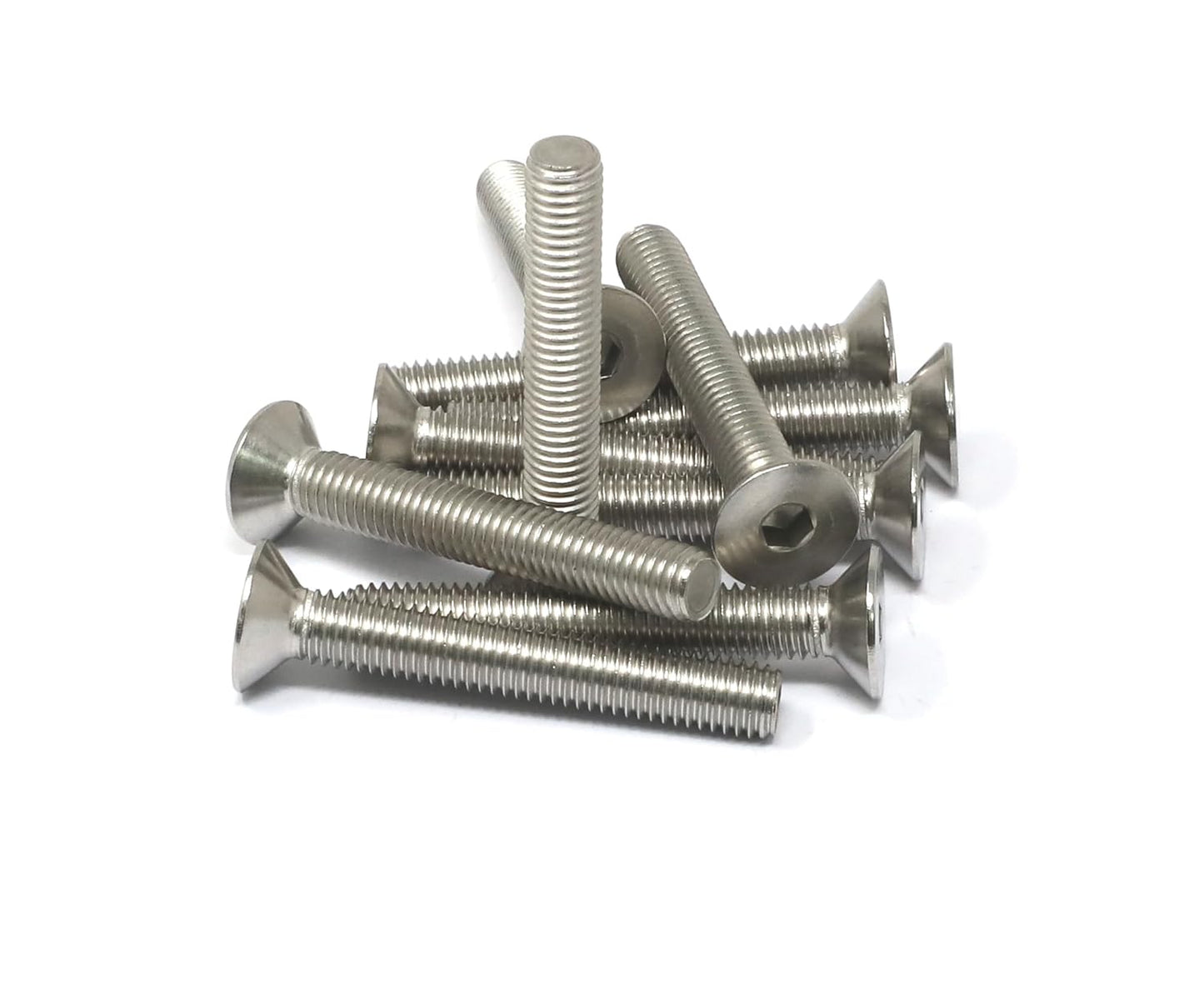 iexcell 5 Pcs M8 x 80mm Thread Pitch 1.25 mm Stainless Steel 304 Hex Socket Flat Head Cap Screws Bolts Kit