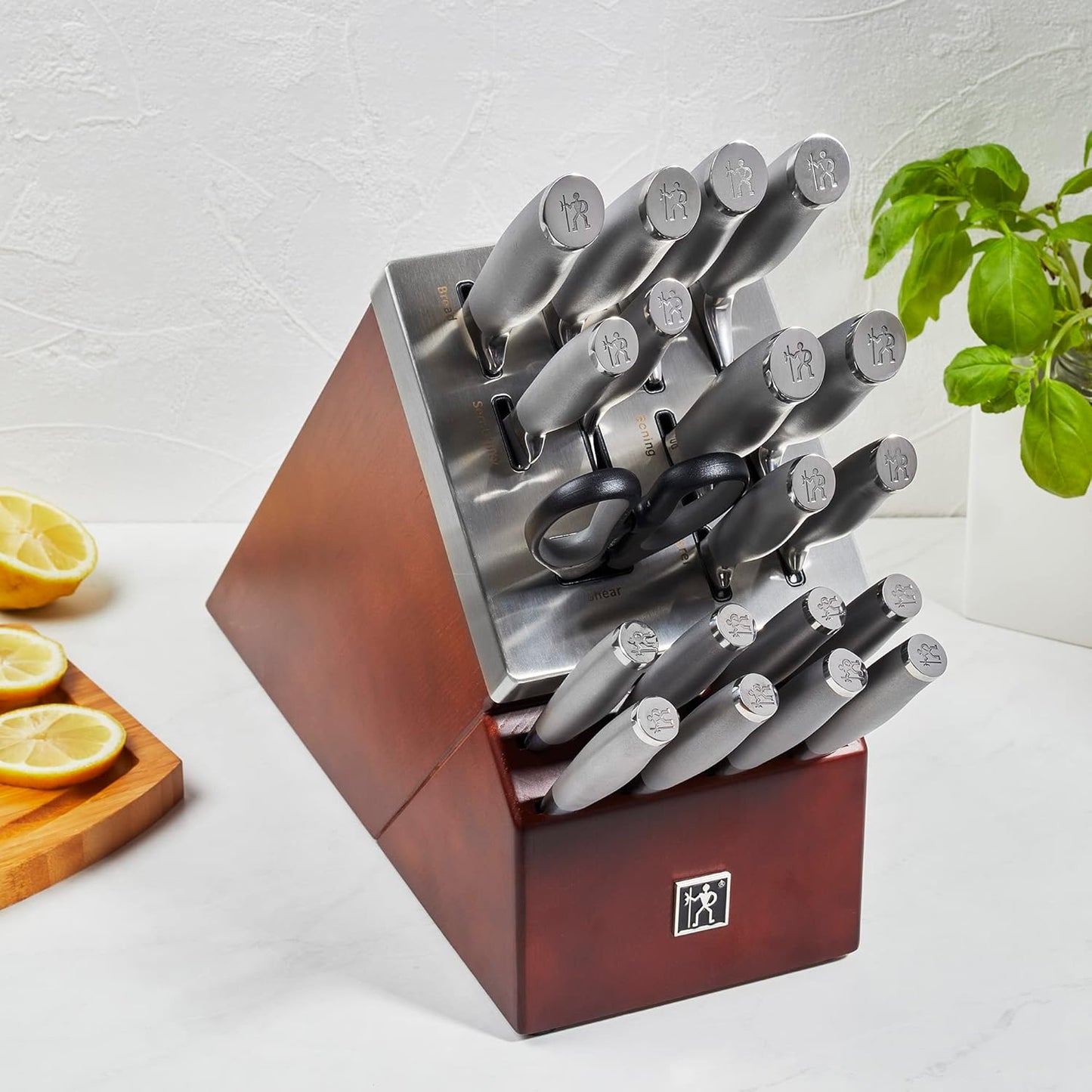HENCKELS Forged Stainless Steel Modernist Self-Sharpening 20-Piece Knife Block Set