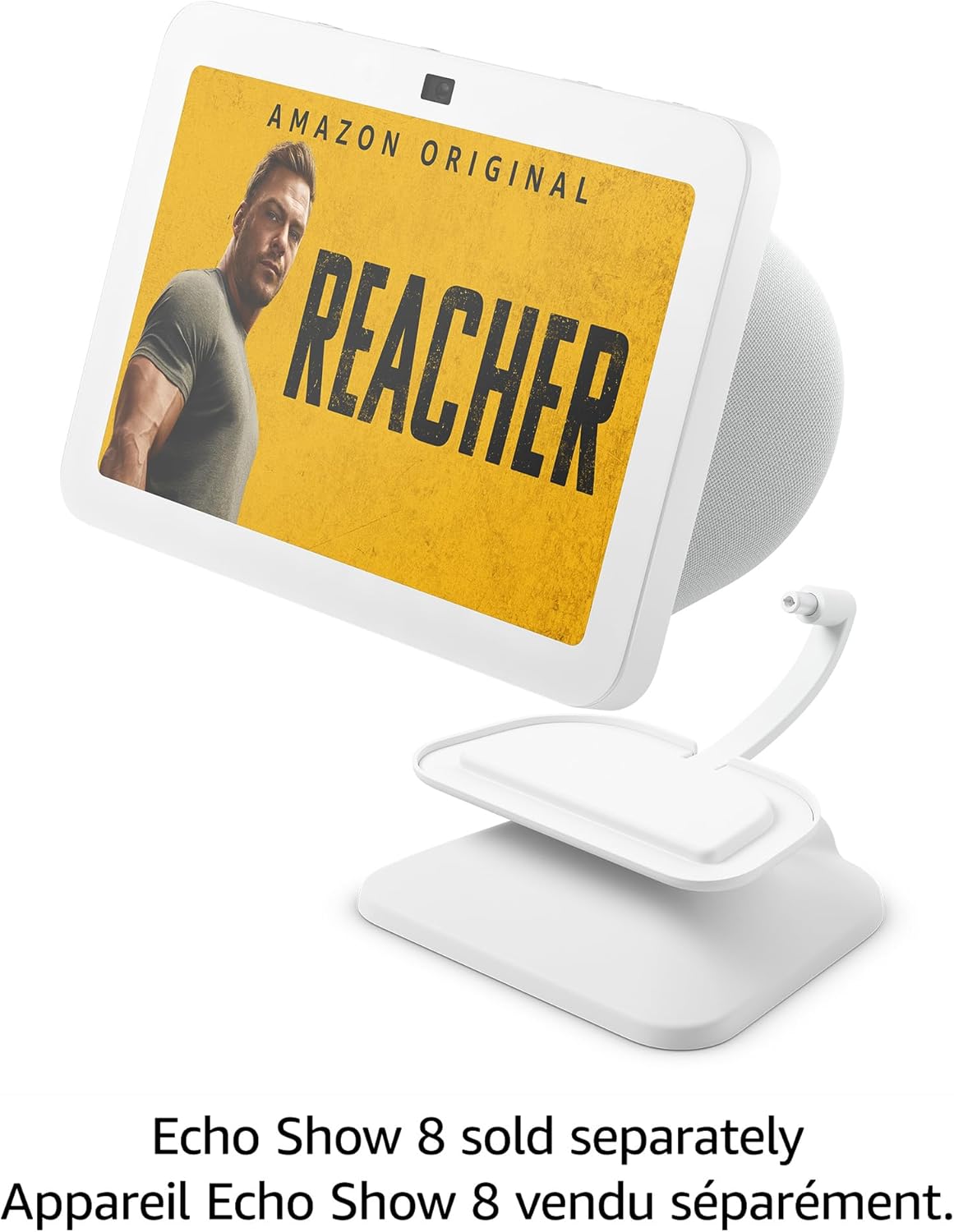 Echo Show 8 (3rd Gen) Adjustable Stand with USB-C Charging Port | Charcoal