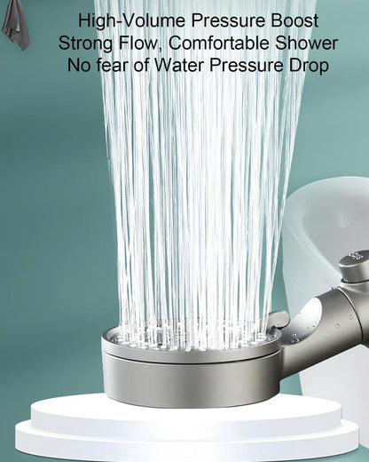 for Hydroboost High Pressure 5-Mode Filtered Shower Head, 2025 Upgraded Hydro Boost Shower Head, Pommeau De Douche Haute Pression, One-Click Water Stop, 1/2'' Connection (1Pcs Black)