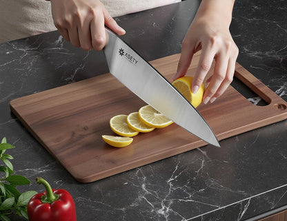 ASETY Knife Block Set, 15 PCS Knives Set for Kitchen, Stainless Steel