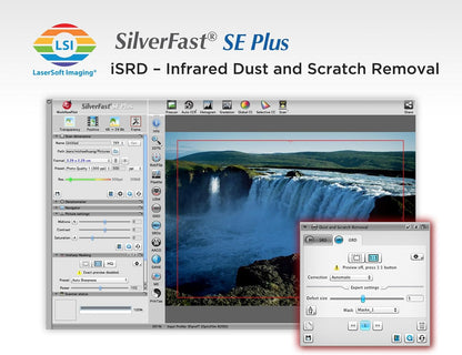 Plustek OpticFilm 8200i SE, 35mm Film & Slide Scanner. 7200 dpi / 48-bit Output. Integrated Infrared Dust/Scratch Removal. Bundle Silverfast SE Plus, Support Mac and PC.