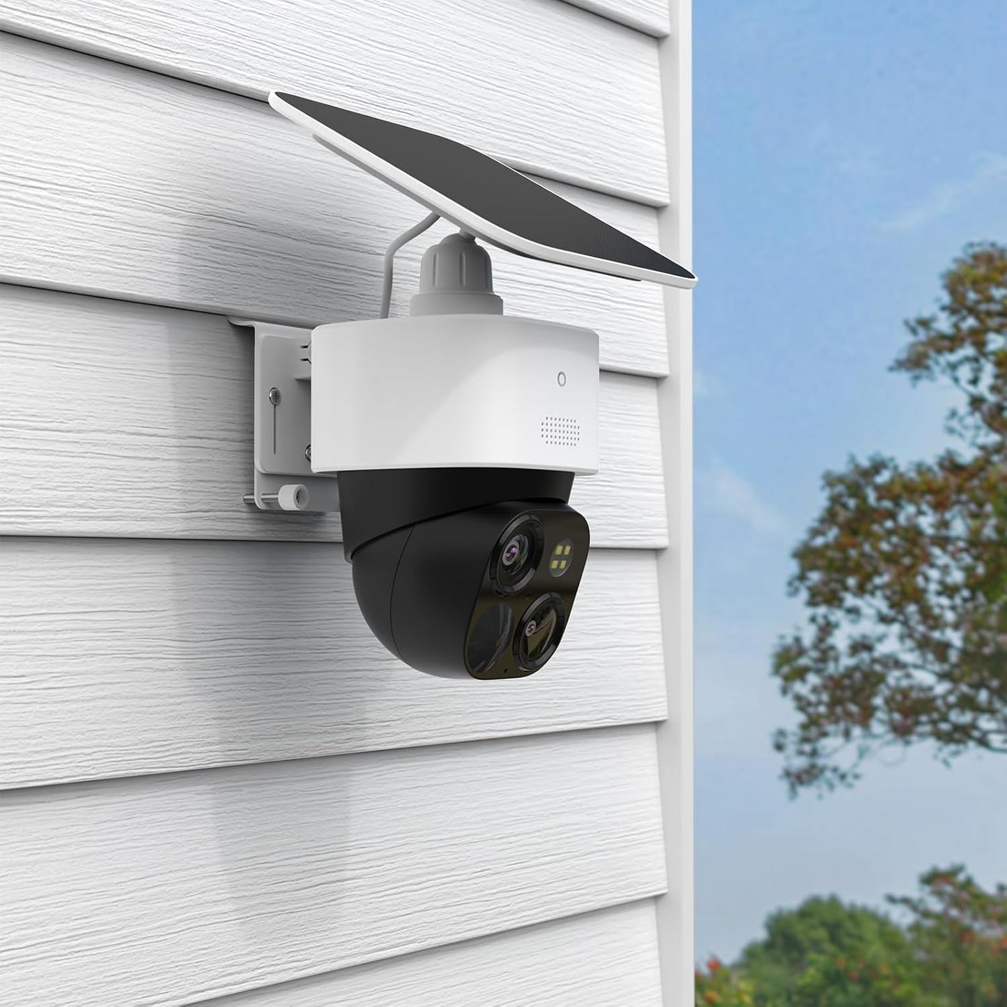 OkeMeeo No-Drill Vinyl Siding Mount for Eufy SoloCam S340, Solocam E30 and 4G LTE Cam S330(White, 1 Pack)